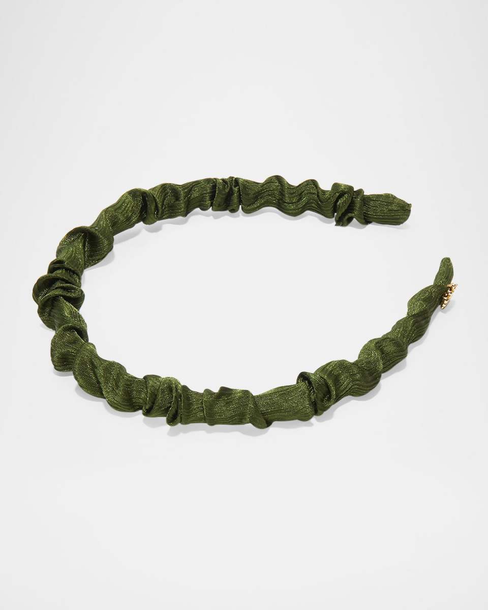Jessie Ruched Silk Headband